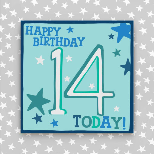 Picture of HAPPY BIRTHDAY 14 TODAY BLUE